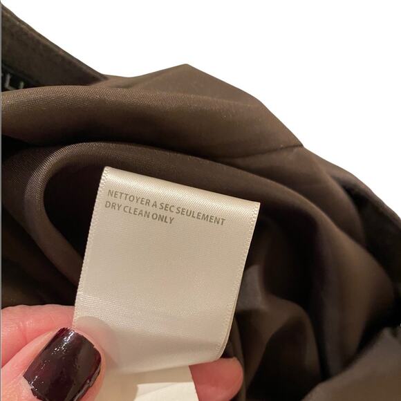 Tribella Taupe Brown Pencil Skirt with Pleating Detail Size 6P - Picture 8 of 8